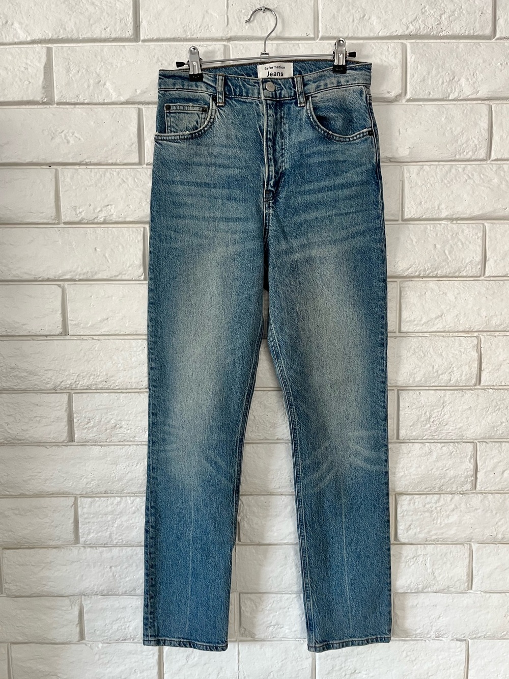 REFORMATION Lisa Ultra High Rise Straight Jeans Malta 27 - Picture 4 of 11